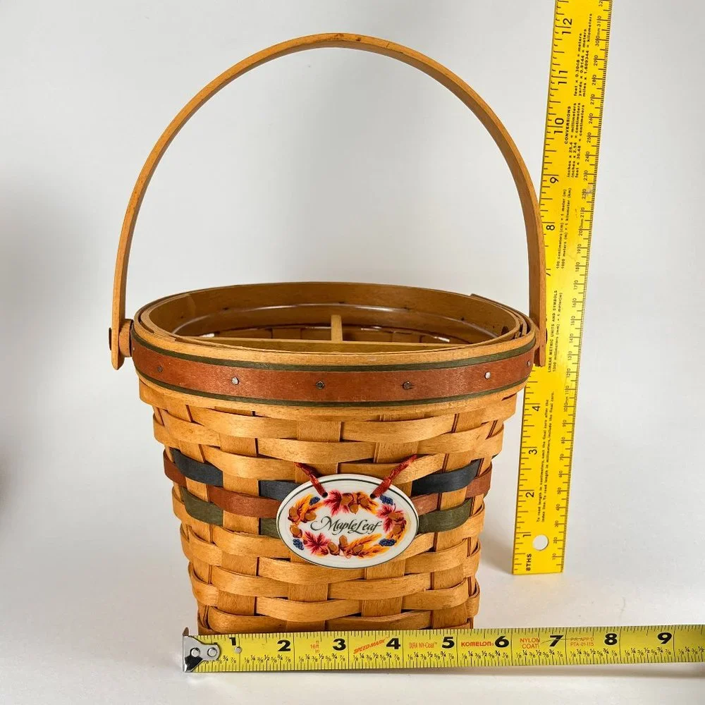 Vtg Longaberger Basket Maple Leaf Shades of Autumn Divider Protector 90s